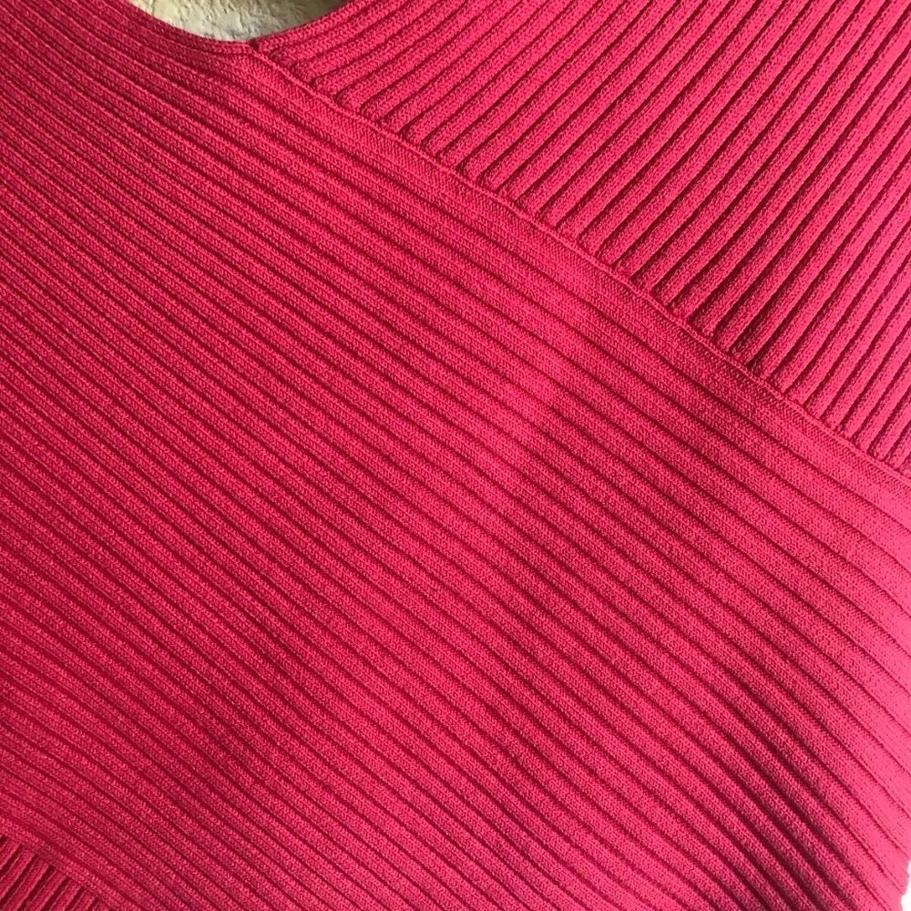 Rachel Rachel Roy Red Ribbed Crop Sleeveless Top Large - Picture 6 of 9